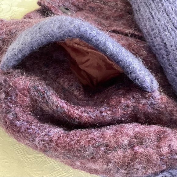 Donegal Design Handwoven Mohair Wool Blend Jacket Sweater Cardigan - Picture 7 of 10